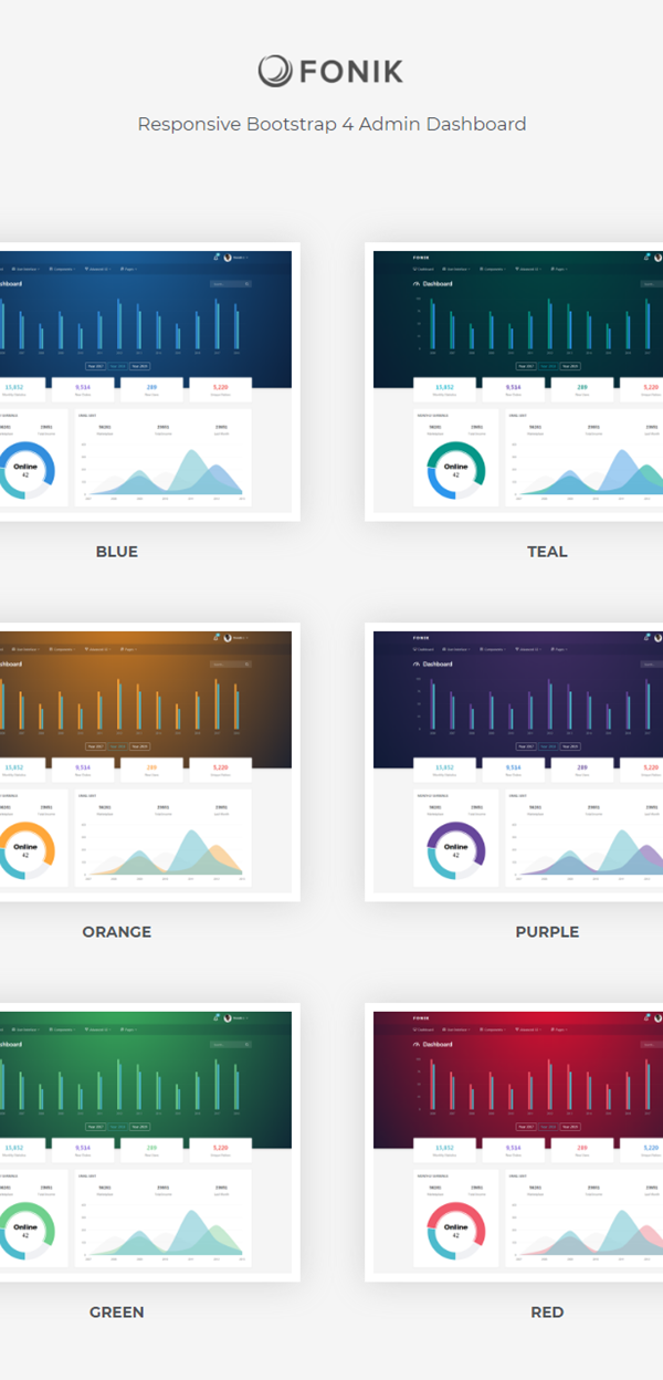 Fonik - Responsive Bootstrap 4 Admin Dashboard - 1