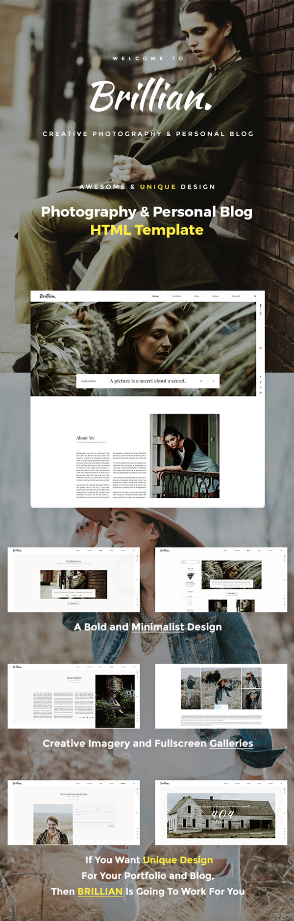 BRILLIAN - Photography, Personal, Blog HTML Template - 4