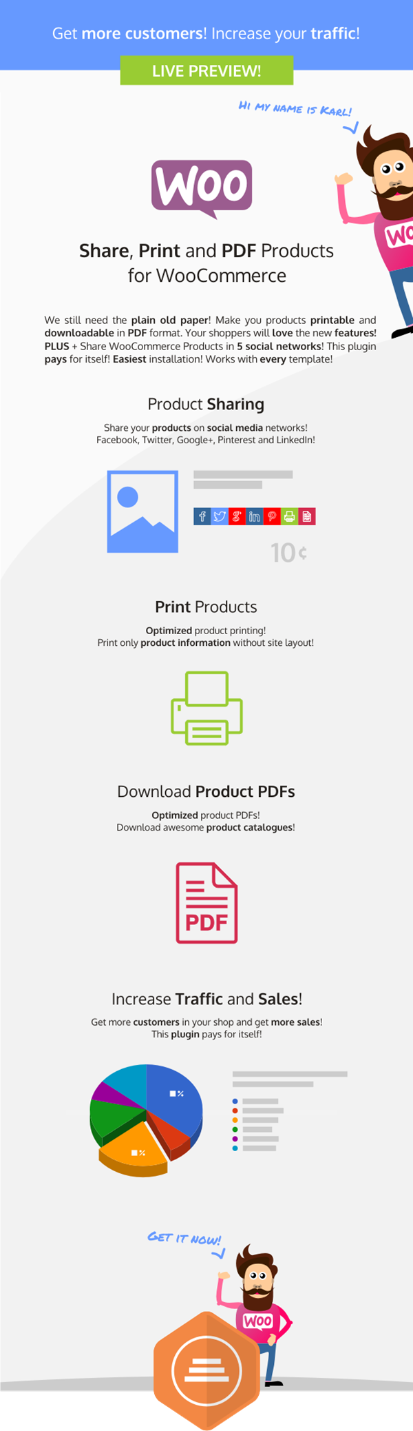 Share, Print and PDF Products for WooCommerce - 3