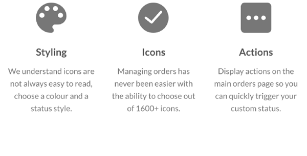 Styling, Icons and Actions