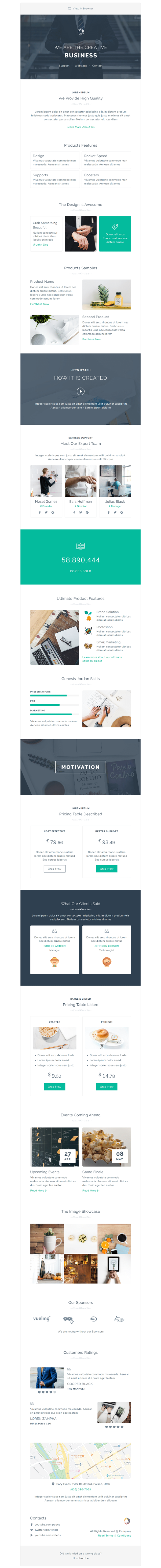 Mzone Responsive Newsletter Email Template For Business - 12