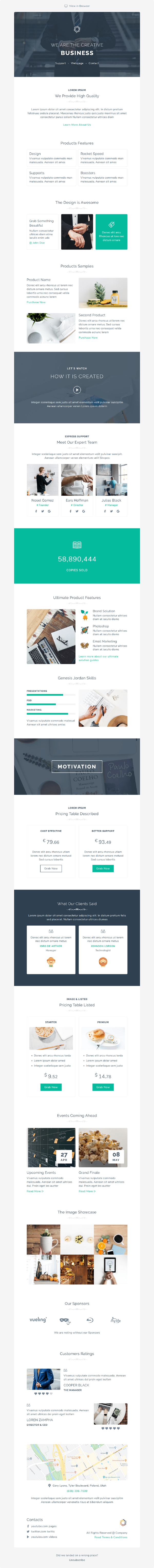 Mzone Responsive Newsletter Email Template For Business - 8